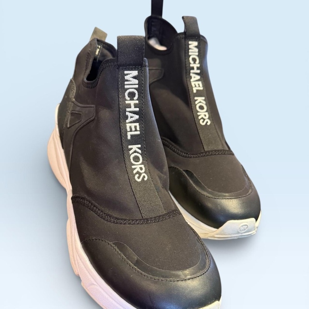 Michael Kors Black and White High-Top Sneakers